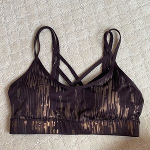 JoyLab burgundy metallic sports bra - Size S